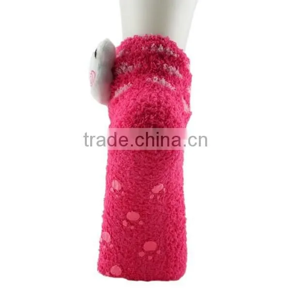 Non-slip Design Soft Animal Floor Socks With Cute 3D Animial photo-4