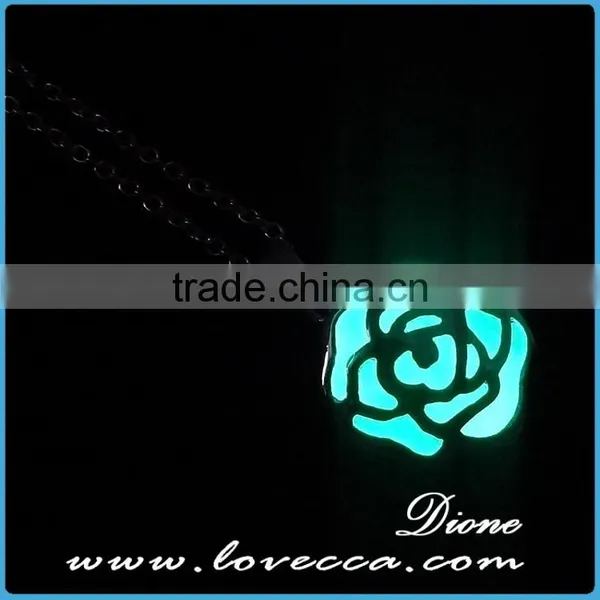 Dark Luminous Necklaces Silver Color Chain Pendant Lighting photo-5