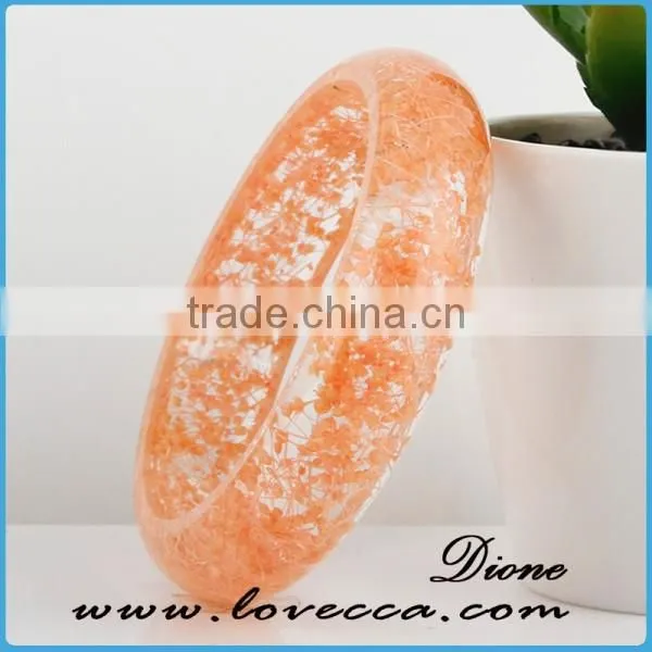 Eco-friendly Epoxy Resin Bangle Resin Jewelry With Real Flowers photo-5
