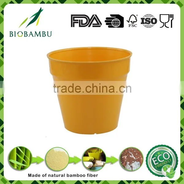 High Standard Welcome Best Sale Bamboo Fiber Eco Flower Pot photo-6