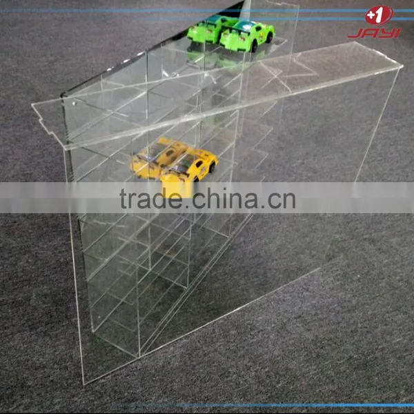 China Wholesale Wall Mounted Crystal Clear Acrylic Lucite Plastic 1:64 Car Model Display Case photo-3