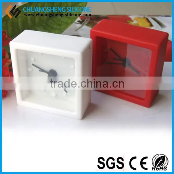 Square Shaped Red Color Table Morning Ring Alarm Clock photo-5