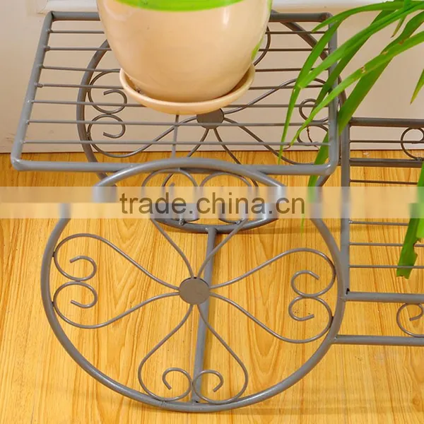 Indoor Handicraft Iron Flower Display Holder Metal Flower Pot Stand photo-4