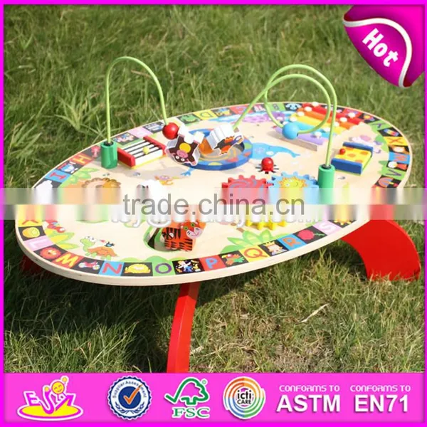 2017 New Design Multi-function Toys Wooden Toddler Activity Table W12D065 photo-4