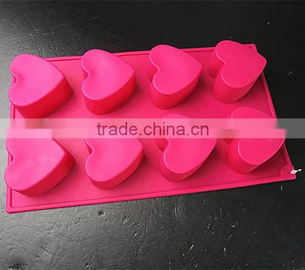 10114 8 Pcs Hearts Shape Silicone Cake Mold photo-6