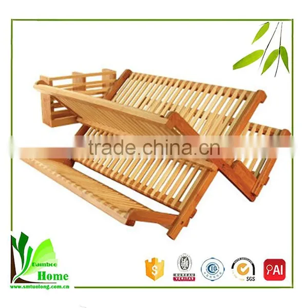 China Wholesale Custom Bamboo Adjustable Dish Rack photo-6