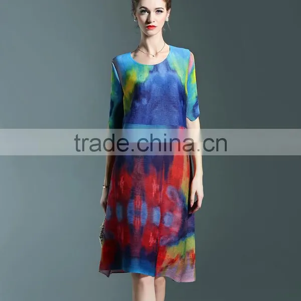Fancy Wash Printed Women Camo Draped Dresses photo-3