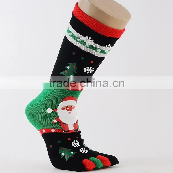 Popular Crazy Selling Christmas Five Toes Socks photo-4