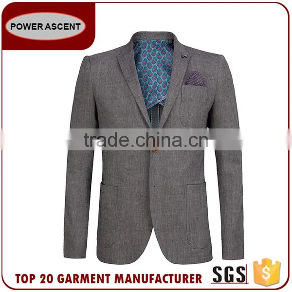 2017 Hot New Products Patch Pocket Fashion Polyester Viscose New Design Business Men Suit Custom photo-4