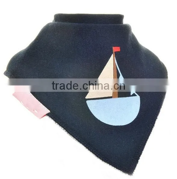 China Printing Cotton Custom Absorbent Dribbler Bandana Baby Bibs Wholesale photo-6