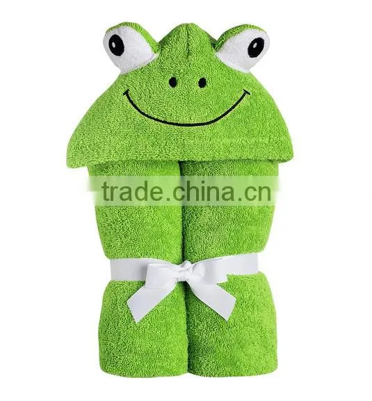 Trade Assurance Applique Animal Baby Hooded Towel Fabric Cotton/custom Terry Baby Towel With Hood for Bath photo-2