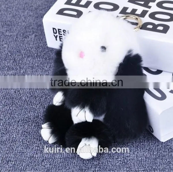 2017 Hot Sales Type Funny Rabbit Fur Dolls Bag Charms Woman Rex Rabbit Fur Poms Colourful Bag Pendant photo-5