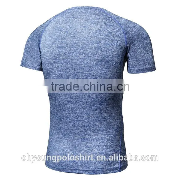2017 Hot Sale Custom Mens Dry Fit t Shirt Bodybuilding Fitness Compression Gym T-shirts Online Shopping photo-3