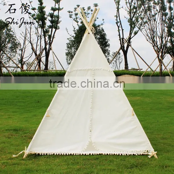 ShiJ Tipi Cotton Canvas Kids Play Tent House