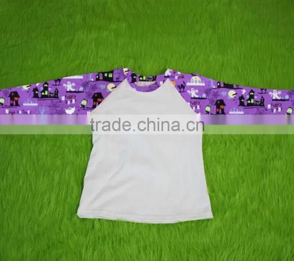 Wholesale Halloween Raglan Baby Girl Cotton Shirt Kids Long Sleeve Clothes Shirt Boutique Children Girl Halloween Raglan Fall photo-2