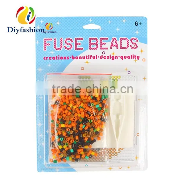 Diyfashion 5mm Hama Perler Fuse Beads Long Poumpkin Set With Puzzle Iron Paper and Twezzer Hama Beads Toys for Kids 18090 photo-2