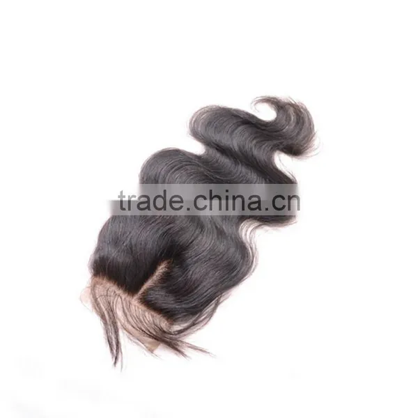 7A Cambodian Virgin Hair Body Wave Lace Closure 4*4 Wavy Hair Closure 12"-20" photo-2