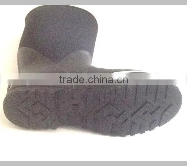 2015 Mens Neoprene Rubber Boots Fishing High Boots Neoprene Work BootsCamo Neoprene Lining Durable Shoes photo-2
