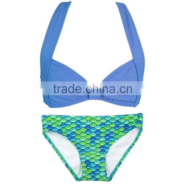 Women Swimwear Fishscales Mermaid Beachwear Bikini photo-3