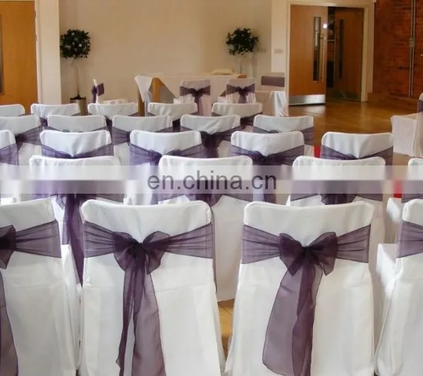 Wholesale Banquet Cheap Polyester Universal Chair Cover White photo-2