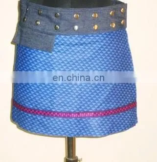 Reversible Denim Wrap Skirt photo-2