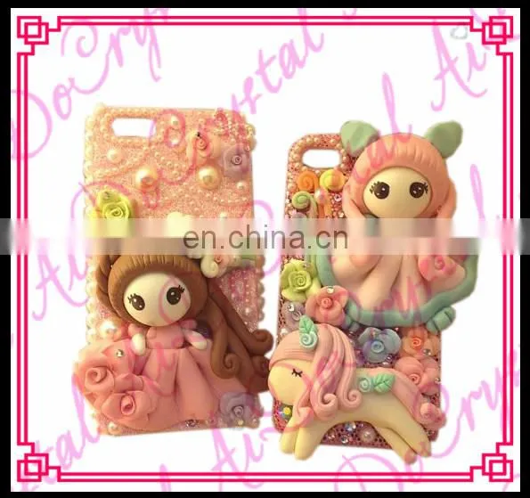 Aidocrystal New Arrival 3D Girl Design Silicon Mobile Phone Accessories Case Cover