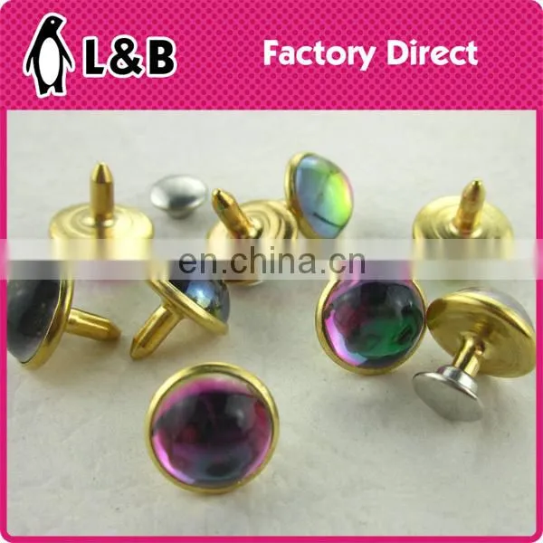 8mm Long Shank Jeans Rhinestone Rivet photo-2