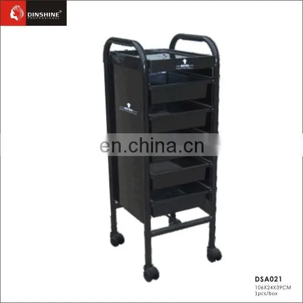 Strong Metal Frame Salon Trolley With Rubber Wheel