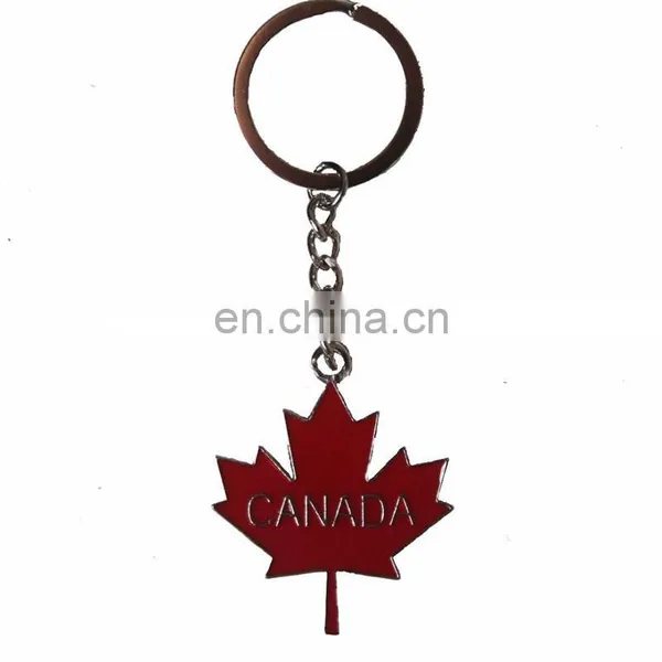customized Canadian style red maple key rings
