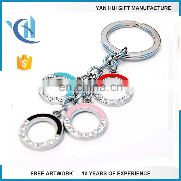 Multicolor Metal Charming Crystal Zodiac Charms Keychain photo-3