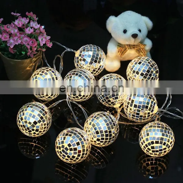 10L Mirror Disco Ball String Party Fairy Garden Decoration Light photo-5