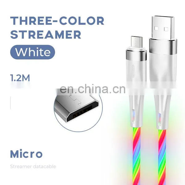 JOYROOM Braided l Led Light Usb Data Cable Fiber Optic Lighting Cable photo-2