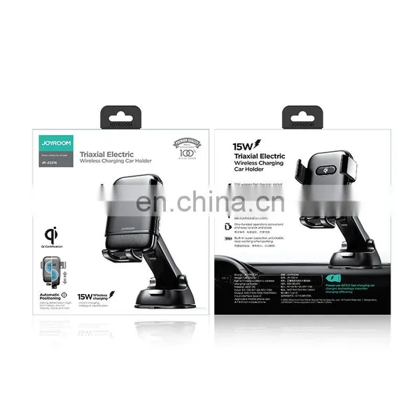 Joyroom JR-ZS216 Qi Charger Fast Charging 15W Phone Stand Mount Holder Wireless Car Charger photo-5