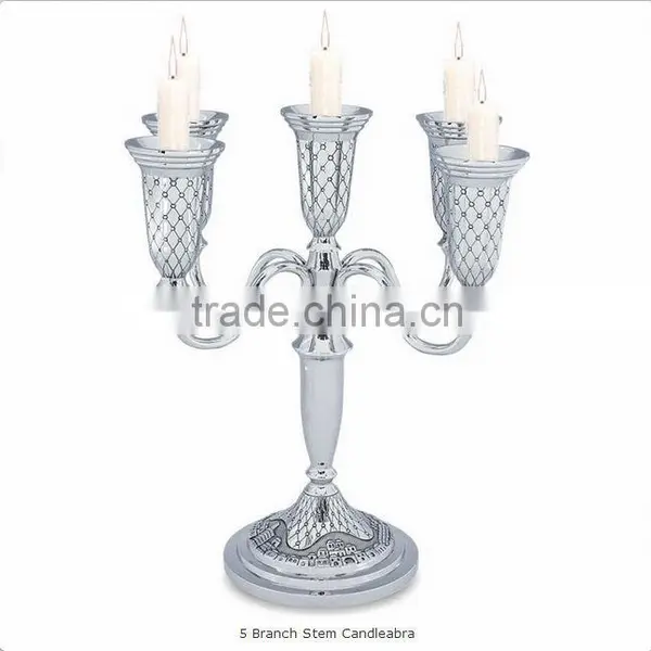 Brass Menorah Religious Candelabra With Polished Finish photo-6