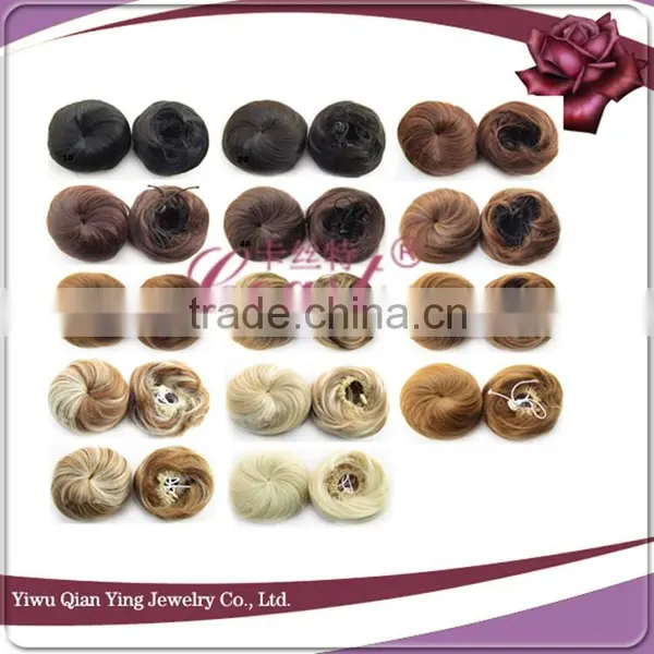 Fake Fashion Nature Blonde Synthetic Wigs Hair Buns Pieces Quality Choice photo-2