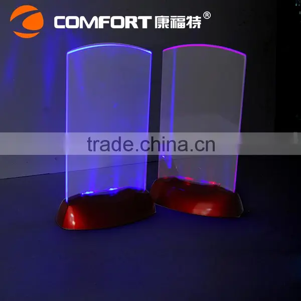Customized Vertical Double Sided Stand up Clear LED Table Tent Menu Holder Manufacturer photo-6
