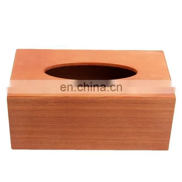 High Quality Wooden Bamboo Square Tissue Paper Holder Tissue Box photo-3
