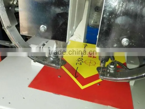 HAS VIDEO 195 Cycles Per Minute 2 Heads Electric Semi Automatic Eyelet Punch Machine For Paper Bag,Non Woven Bag,Shopping Bag photo-5
