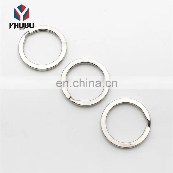 Custom Shape Stainless Steel Plain Flat Key Split Ring Brass Chain For Bag photo-5