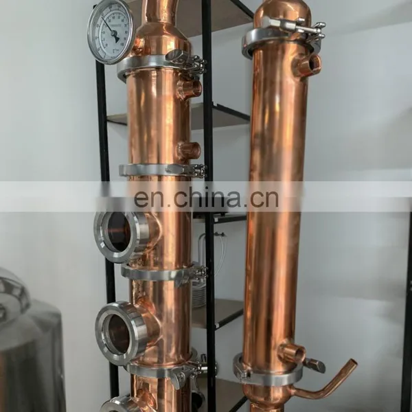 Rum Vodka Gin Distiller Alcohol Distillation Plant Equipment Copper Still photo-2