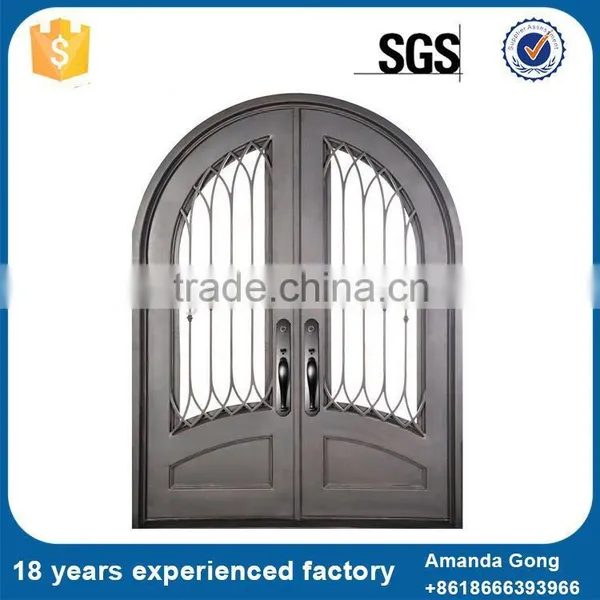 Finely Processed Single Wrought Iron Sliding Entry Doors photo-4