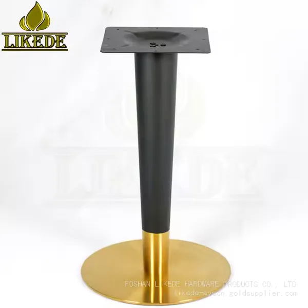 Morden Design Hot Sale Gold Stainless Steel Table Leg Melamine Table Top for Restaurant Cafe Dining Use photo-2