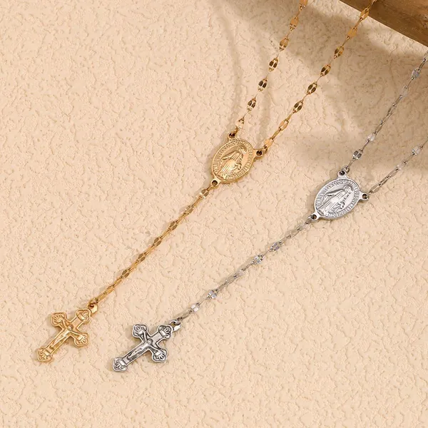 Stainless Steel Pendant Necklace 55cm Length Spring Ring Clasp Hypoallergenic Wholesale Jewelry Supplier