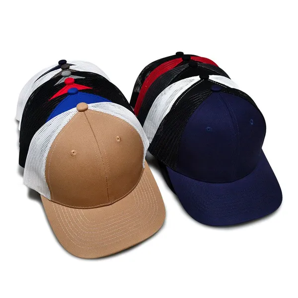 Su propio diseño, logotipo personalizado, gorra de camionero de 5 paneles lisa, gorras de camionero sin decorar