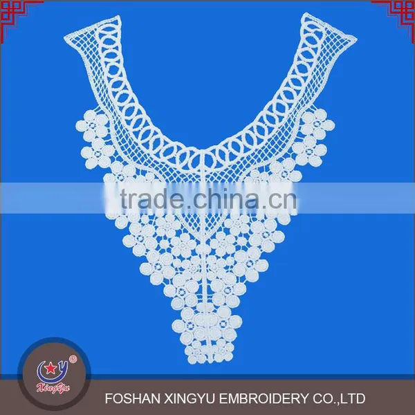 Hot Sell Custom Shape Fashion Cotton Crochet Embroidery Pattern Lace Collar Neckline for Women photo-3