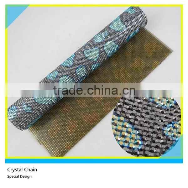 24*40 cm Plastic Heart Rhinestone Glue Sheets Heat Transfers photo-2