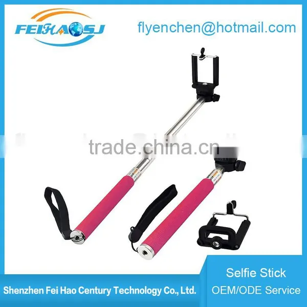 Selfie Stick 2016 Monopod Wholesale Wireless Monopod Selfie Stick With Remote Button for Smartphone