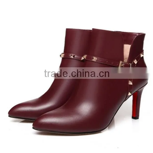 Ankle Boots for Men High Heel Leather Boots New Arrival Women Boots High Heels photo-2
