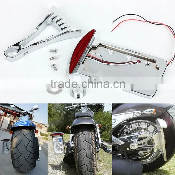 BJ-LPL-004 Custom Chrome Motorcycle Fender Eliminators With LED Light for Bike 1" or 3/4" Back Axle photo-2