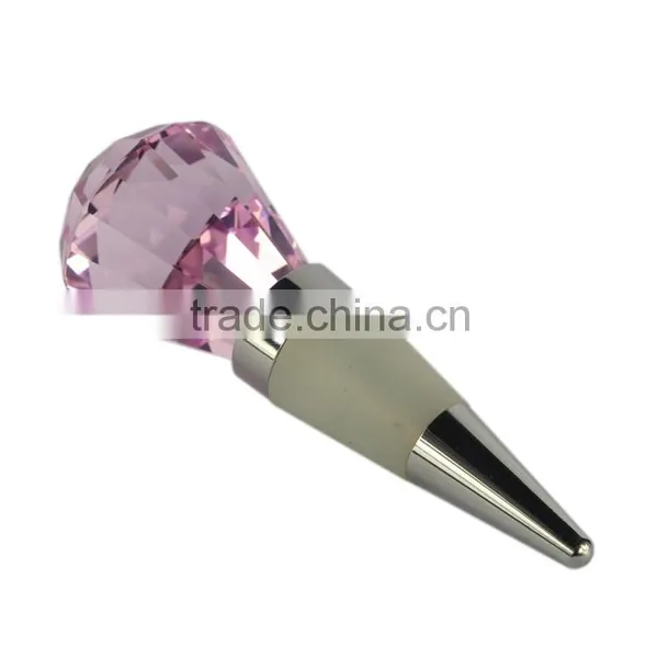 Sky Blue Glass Crystal Diamond Wine Bottle Stopper photo-5